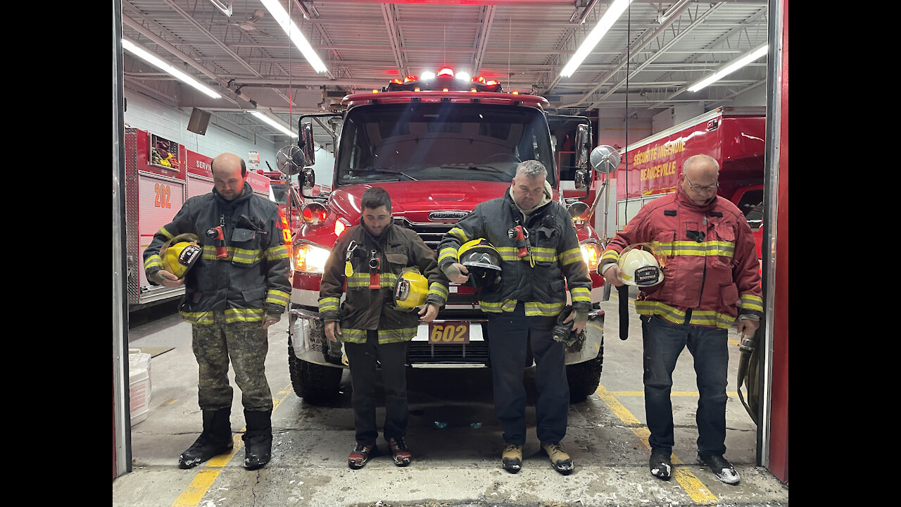 Hommage au pompier décédé