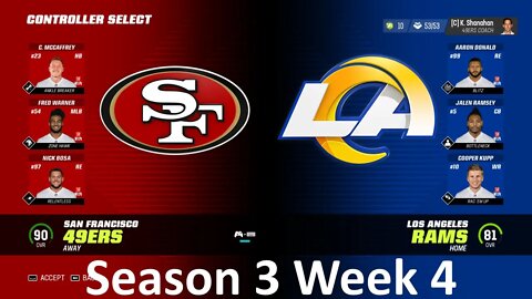 Madden Nfl 23 49ers Vs Rams Simulation Franchise S3 W4