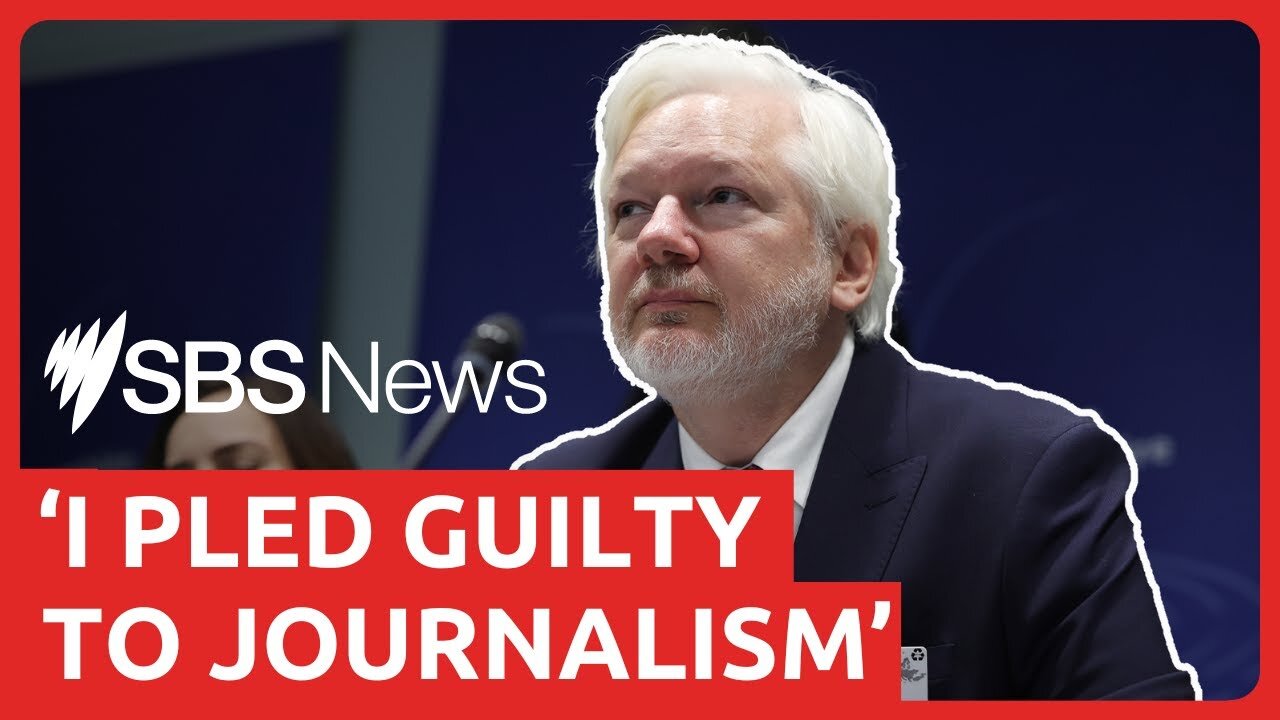 Julian Assange Makes First Public Statement Since Prison Release by SBS News