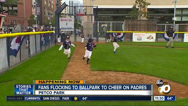 Fan flock to Petco Park to cheer on Padres on Opening Day