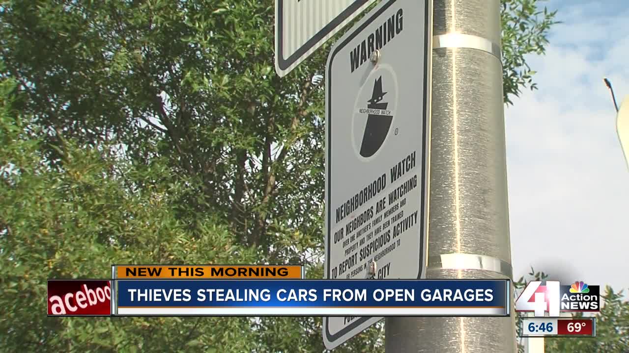 KC police following leads in string of thefts from open garage doors
