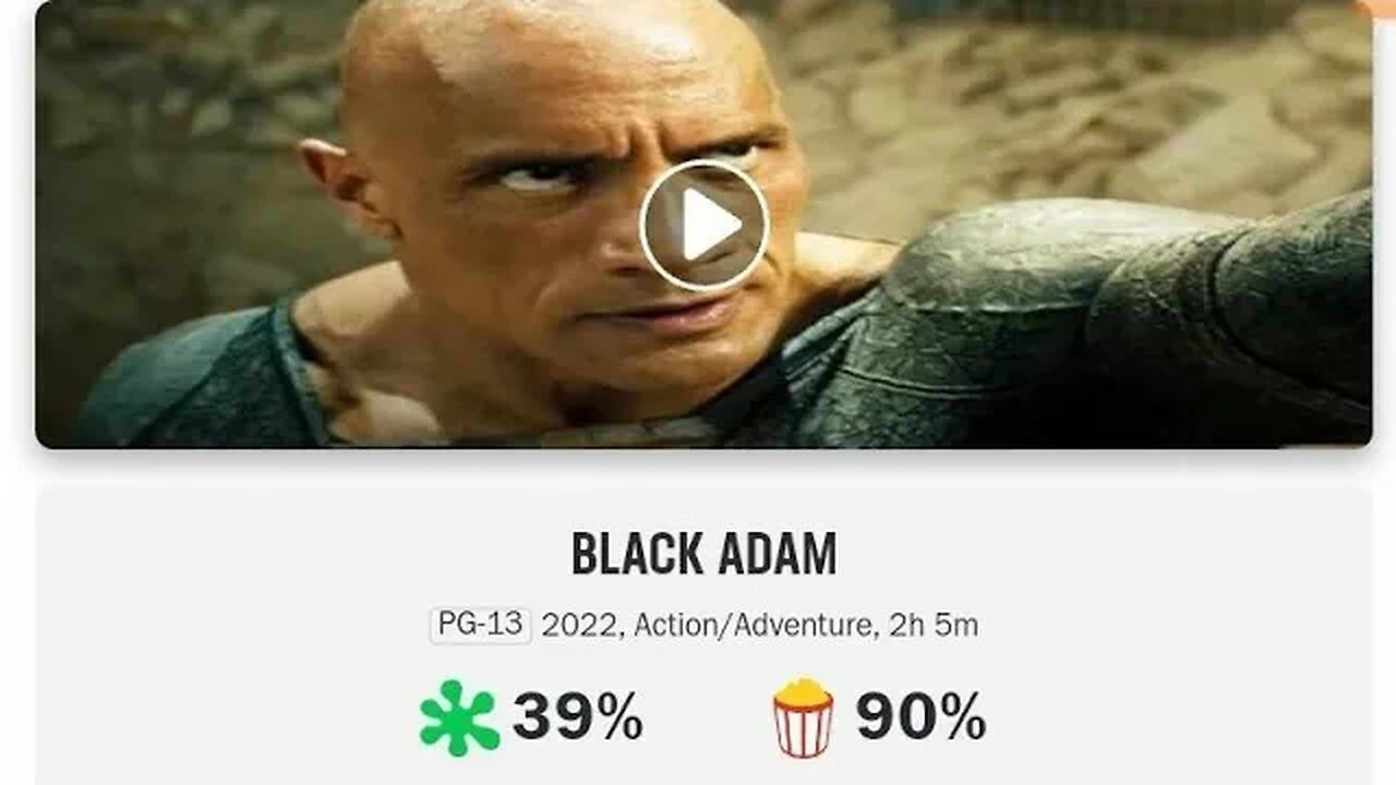 Black Adam, the Rock can't act, but it doesn't matter anymore, nothing in Hollywood does