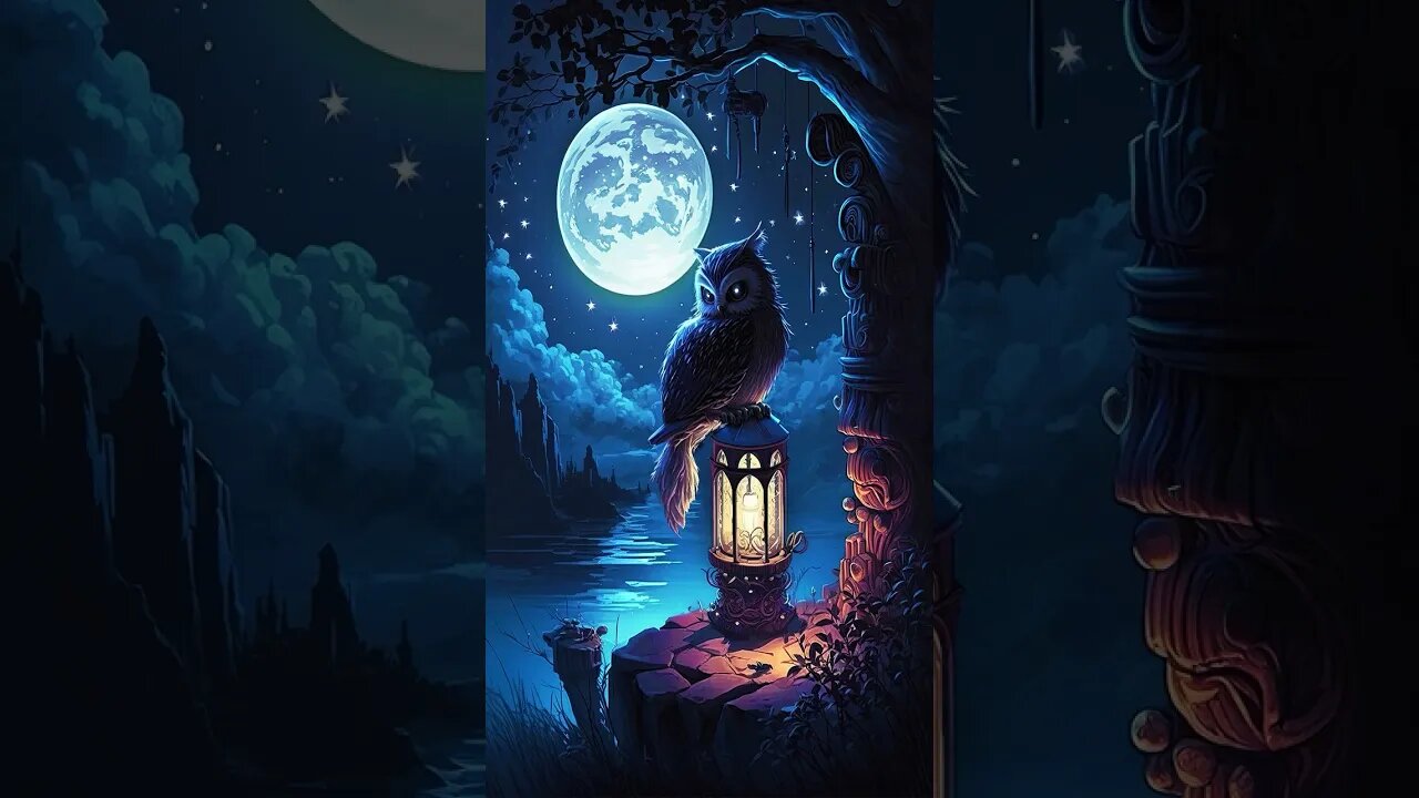 Dragon Fantasy #night #magic #owl #moonlight #dark #animation #star #illustration #halloween #short