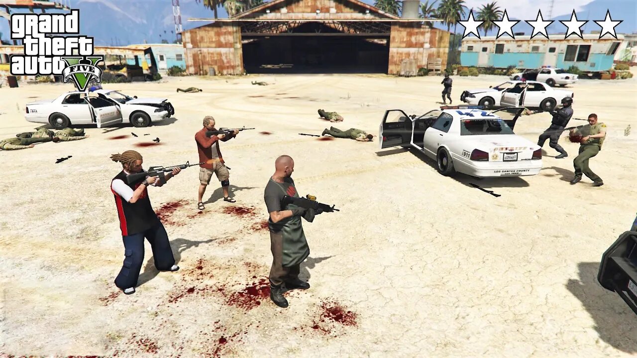 GTA 6 - Chef, Ron and Wade's FIVE STAR COP BATTLE/ESCAPE From TP INDUSTRIES AIRFIELD