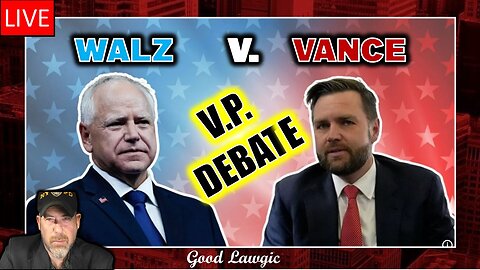 (Live Watch with Good Lawgic): 2024 VP DEBATE- JD v. Timpon LAST Debate Of The Year