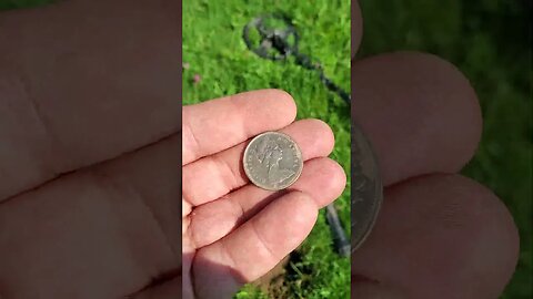 Almost silver Canadian quarter #battle #trending #silver #metaldetecting #civilwar #buttons