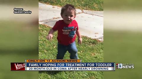Hyperbaric offers hope for family of Las Vegas toddler in near-drowning