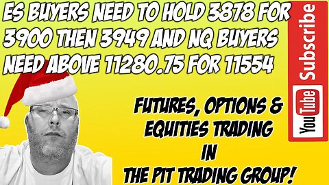 Possible Santa Rally - ES NQ Premarket Trade Plan - The Pit Futures Trading