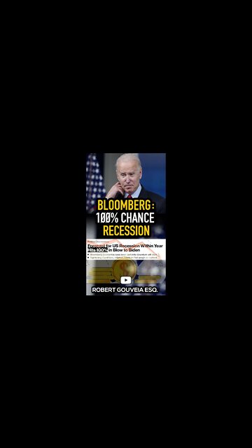 Bloomberg: 100% Chance for Recession #shorts