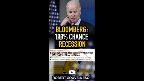 Bloomberg: 100% Chance for Recession #shorts