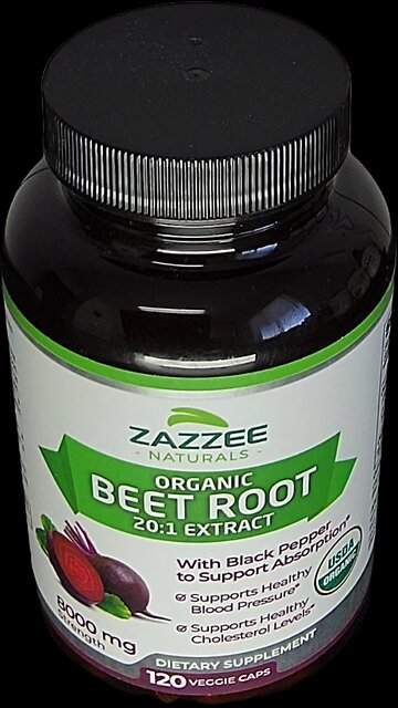 Zazzee USDA Organic Beet Root 8000 mg Strength 20:1 Extract #beetroot