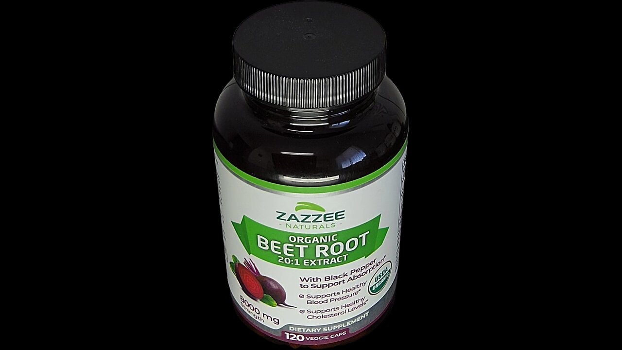 Zazzee USDA Organic Beet Root 8000 mg Strength 20:1 Extract #beetroot