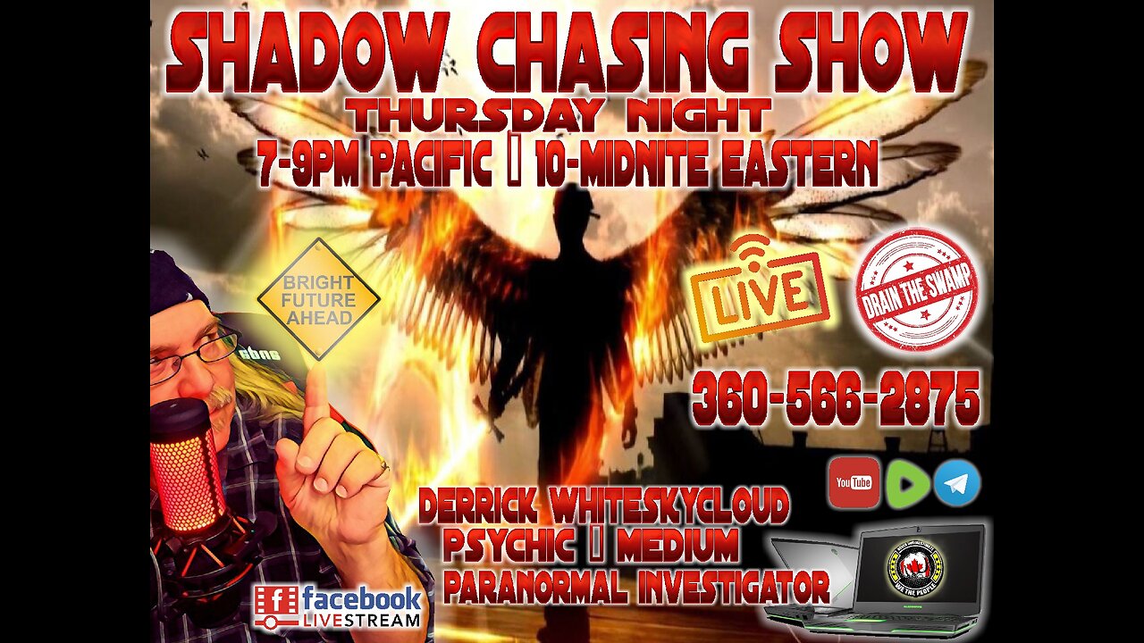 SHADOW CHASING SHOW 17-10-2024 with Derrick Whiteskycloud - Hurricane Helene & Milton & more