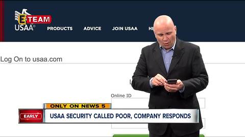 A local man said someone stole money right out of his USAA bank account because the company lacked security