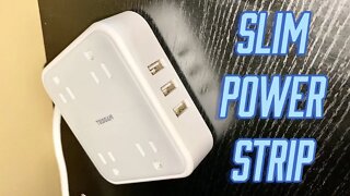 Flat Plug Power Strip with USB Ports Review