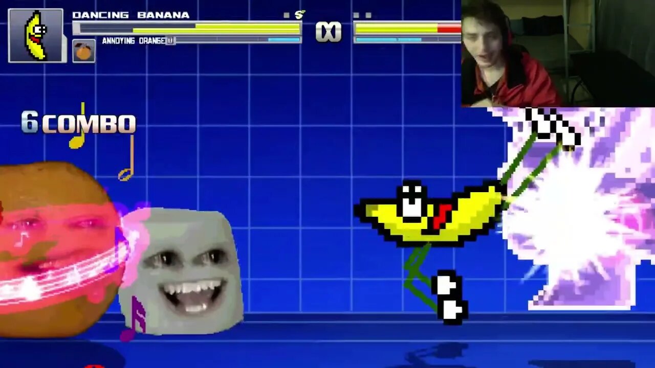 Fruit Characters (Annoying Orange And Dancing Banana) VS Bowser In An Epic Battle In MUGEN