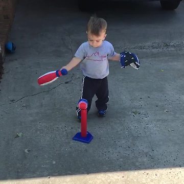 Funny Boy Can’t Decide Whether To Play Offense Or Defense In T-ball