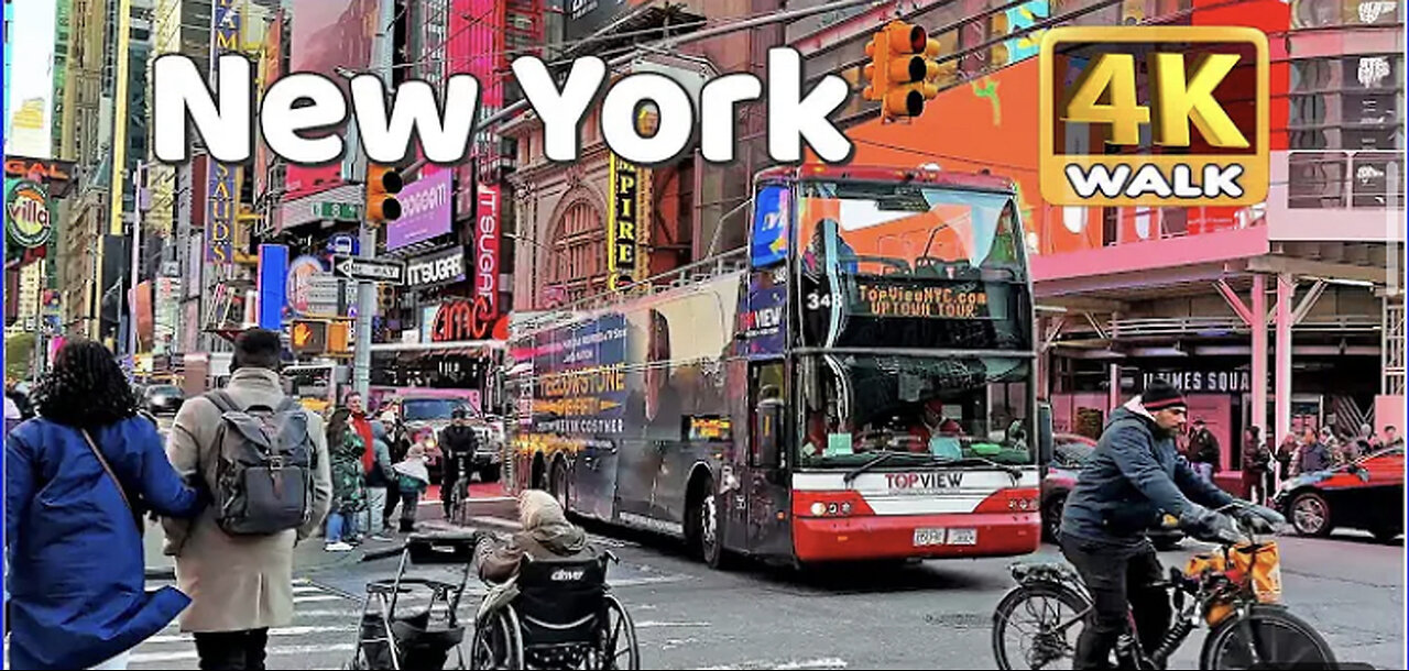 (4K) WALK β NEW YORK City πΊπΈ Manhattan π walking tour! NYC - USA NY
