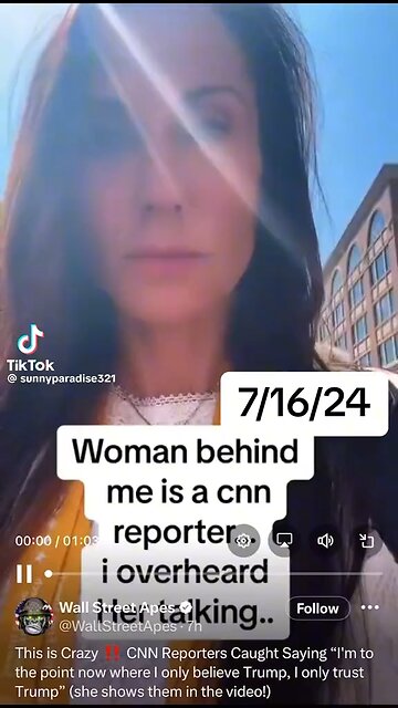 Woman Over Hears 2 CNN reporters Conversation
