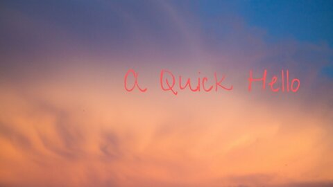A Quick Hello: Newton's Third Law