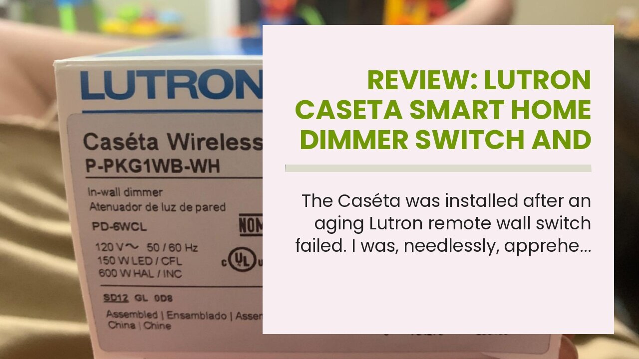 Review: Lutron Caseta Smart Home Dimmer Switch and Pico Remote Kit, Works with Alexa, Apple Hom...