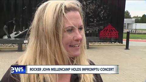 John Mellencamp surprises visitors at Rock and Roll Hall of Fame
