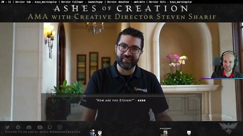 Ashes of Creation AMA 14 octobre 2022 traduction anglais vers le français en live