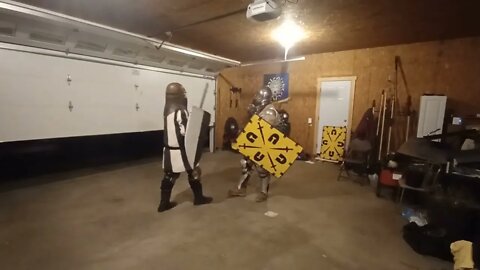 Sword and Shield Fighting with lots of Thrusts - EMP practice 10/29/22