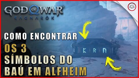 God of war Ragnarok, Como encontrar os 3 símbolos do báu em Alfheim | Super dica