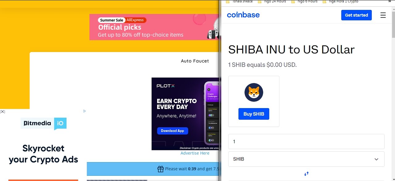 How To Earn Free SHIBA INU SHIB TOKENS Auto Faucet Cryptocurrency At BTC Bunch Withdraw Via Coinbase