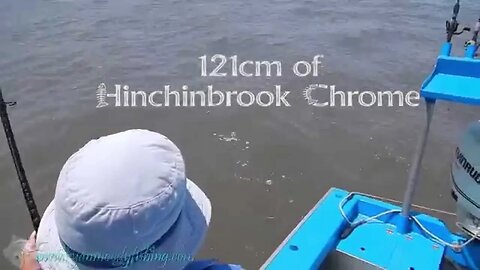 Catching a 121cm barramundi