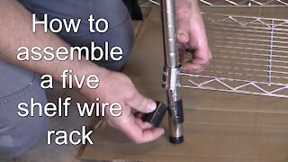 How to assemble a wire shelf