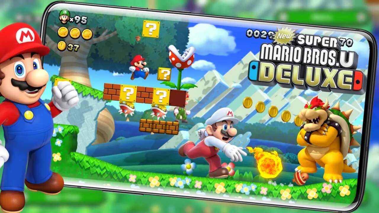 Playing New Super Mario Bros. U Deluxe on Android/iOS YUZU & Skyline Emulator