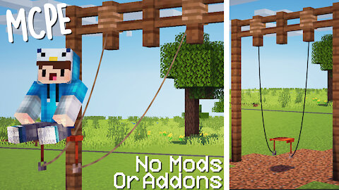 Minecraft PE: How to Build A Working Swing | No Mods