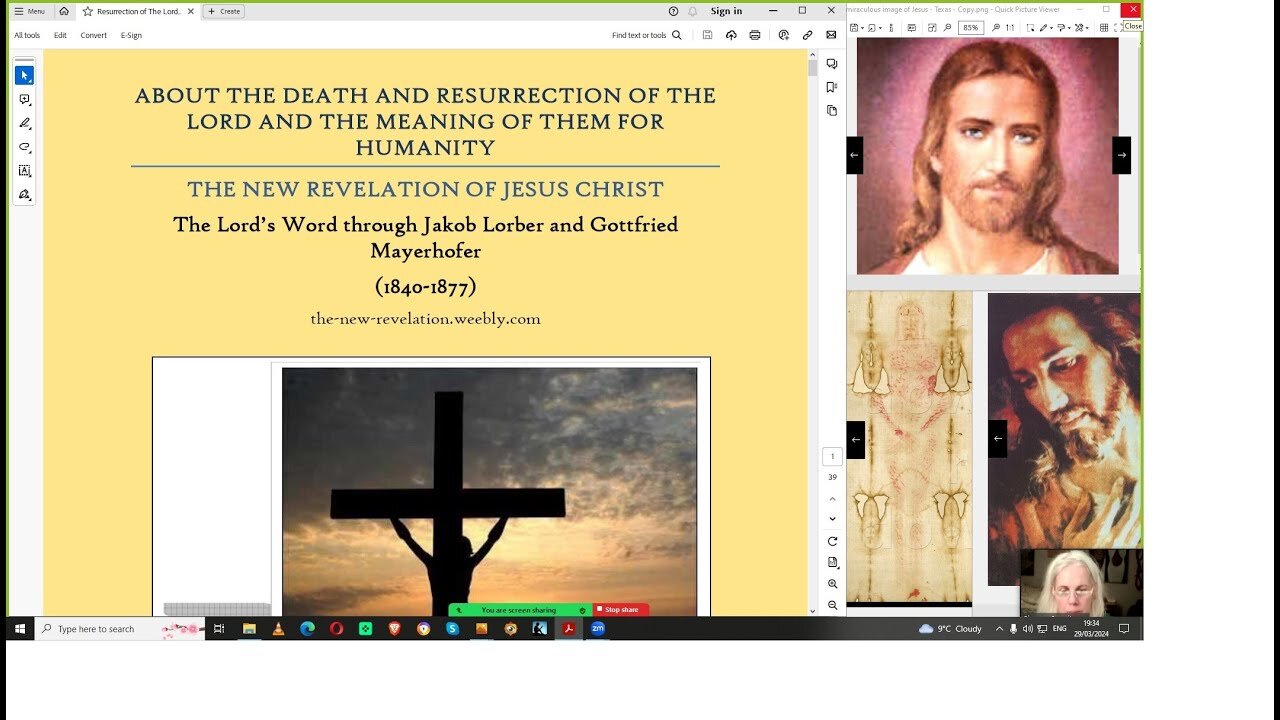 About THE DEATH AND RESURRECTION OF THE LORD & THEIR MEANING FOR HUMANITY (New Revelation)