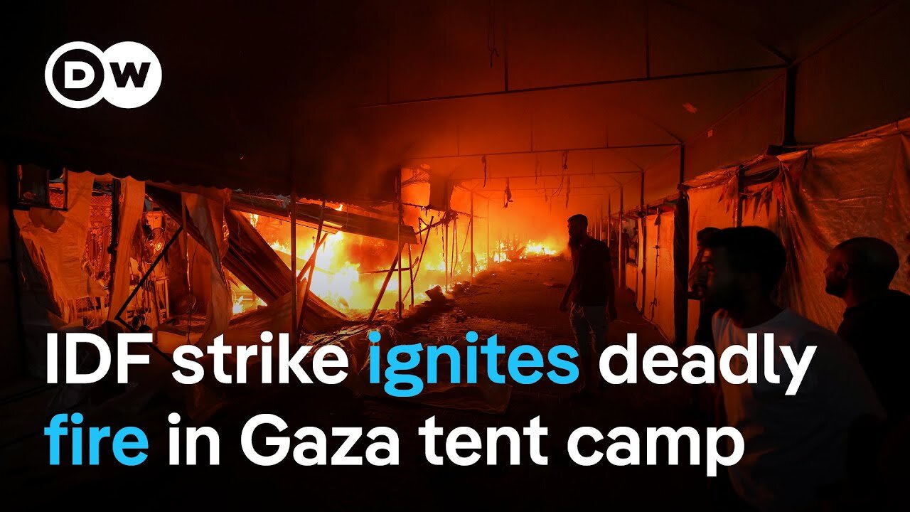 Gaza: IDF strike kills at least 4 people sheltering in hospital camp, sparks fire injuring dozens