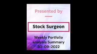 Weekly Portfolio Analysis Summary 30-09-2022