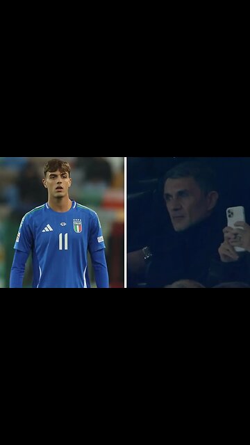 Paolo Maldini llora al ver a su hijo Daniel debutar con la selección de Italia