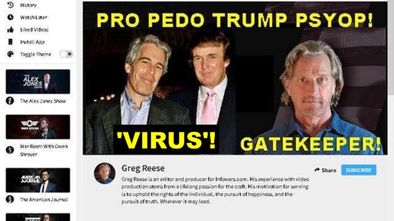 Psyop PRO PEDO TRUMP Greg Reese: WHO Declares Int. Emergency Over Monkey Pox 'VIRUS'!