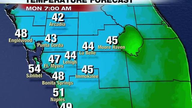 Taste of winter in SWFL tonight