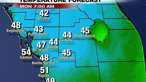 Taste of winter in SWFL tonight