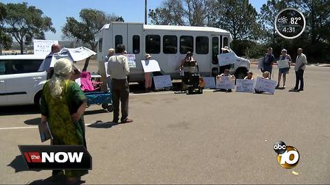 RV owners without homes protest San Diego's citations