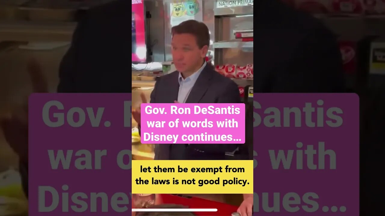 DeSantis punching at Mickey Mouse