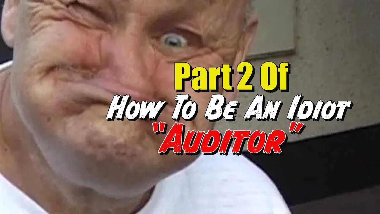 Part 2 Of How To Be An Idiot "Auditor"