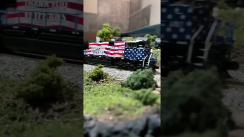 N scale Montana Rail Link pulling a hill