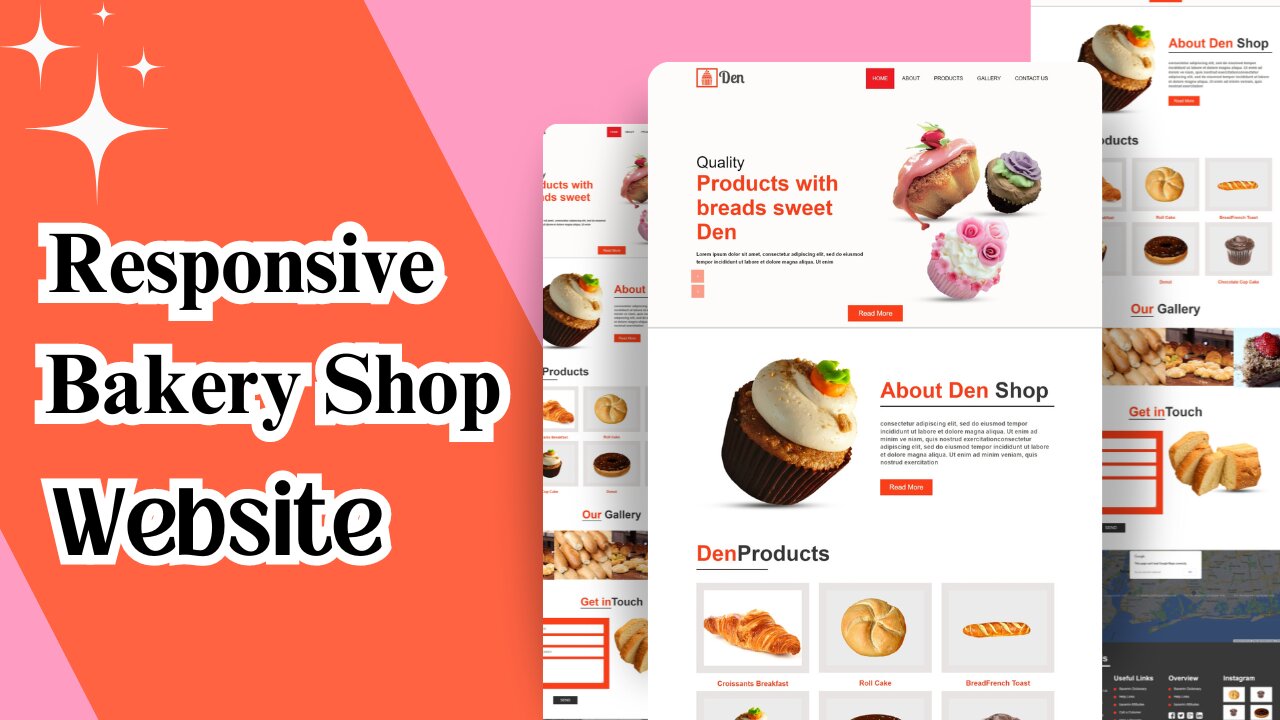 HTML, CSS & JS || Responsive Bakery Shop Website Design