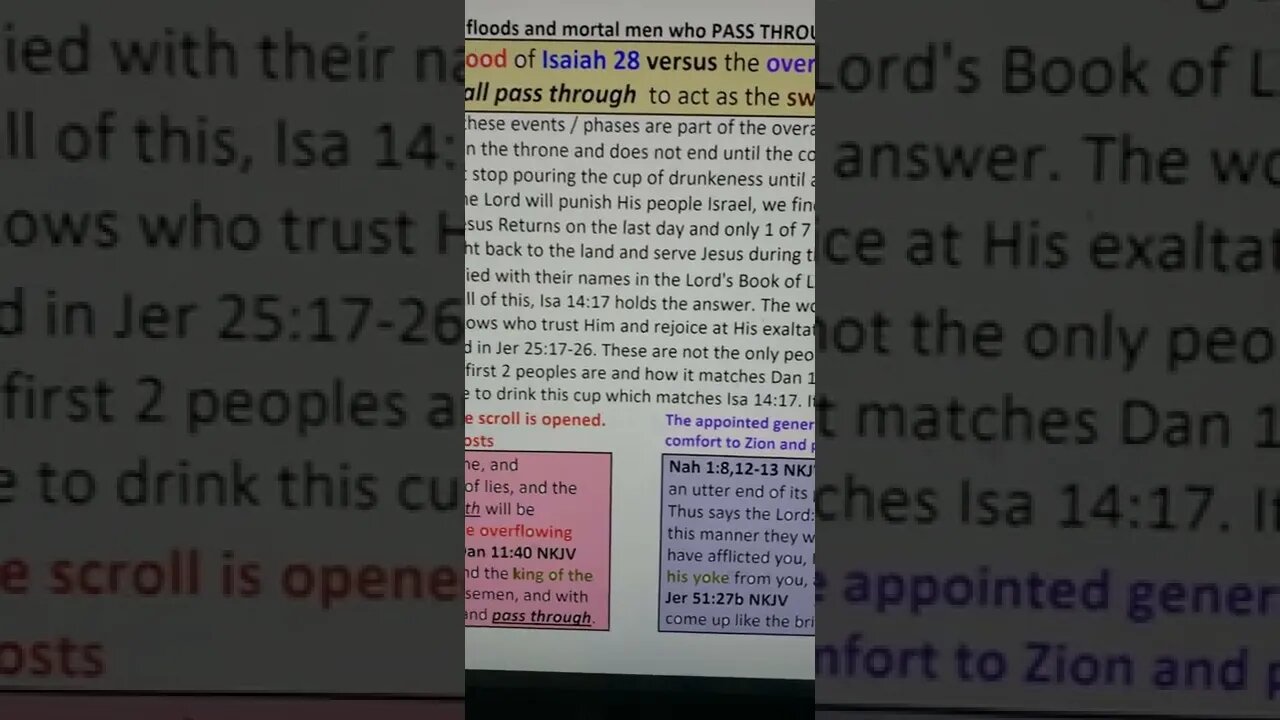 overflowing flood of Isa 28 VS overflowing flood of Nahum 1