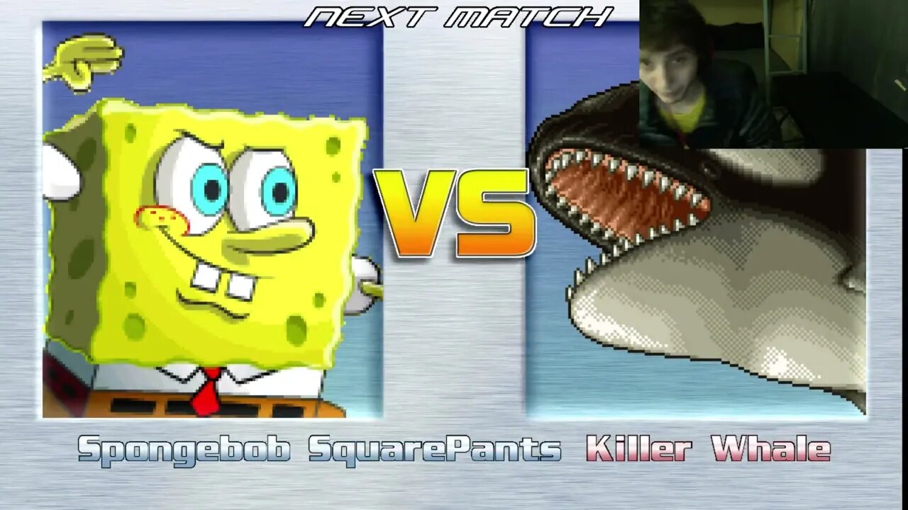 SpongeBob SquarePants VS Killer Whale In An Epic Battle In The MUGEN Video Game With Live Commentary