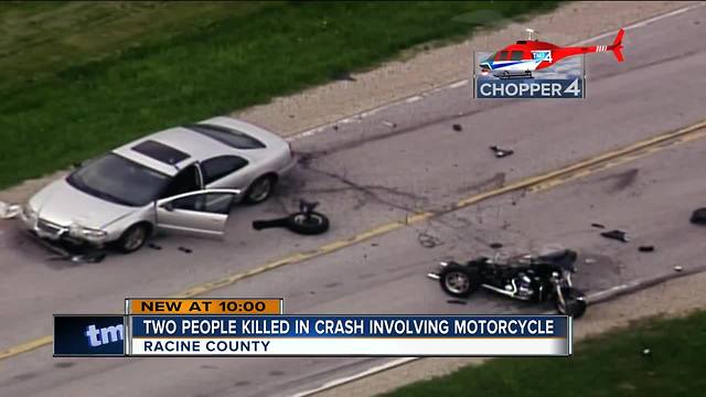 Two killed in three-vehicle crash in Racine County