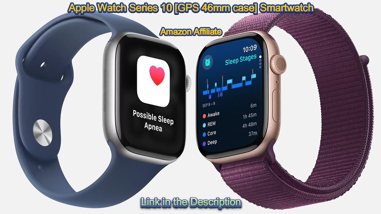 Apple Watch Series 10 [GPS 46mm case] Smartwatch Always-On Retina Display, Water Resistant